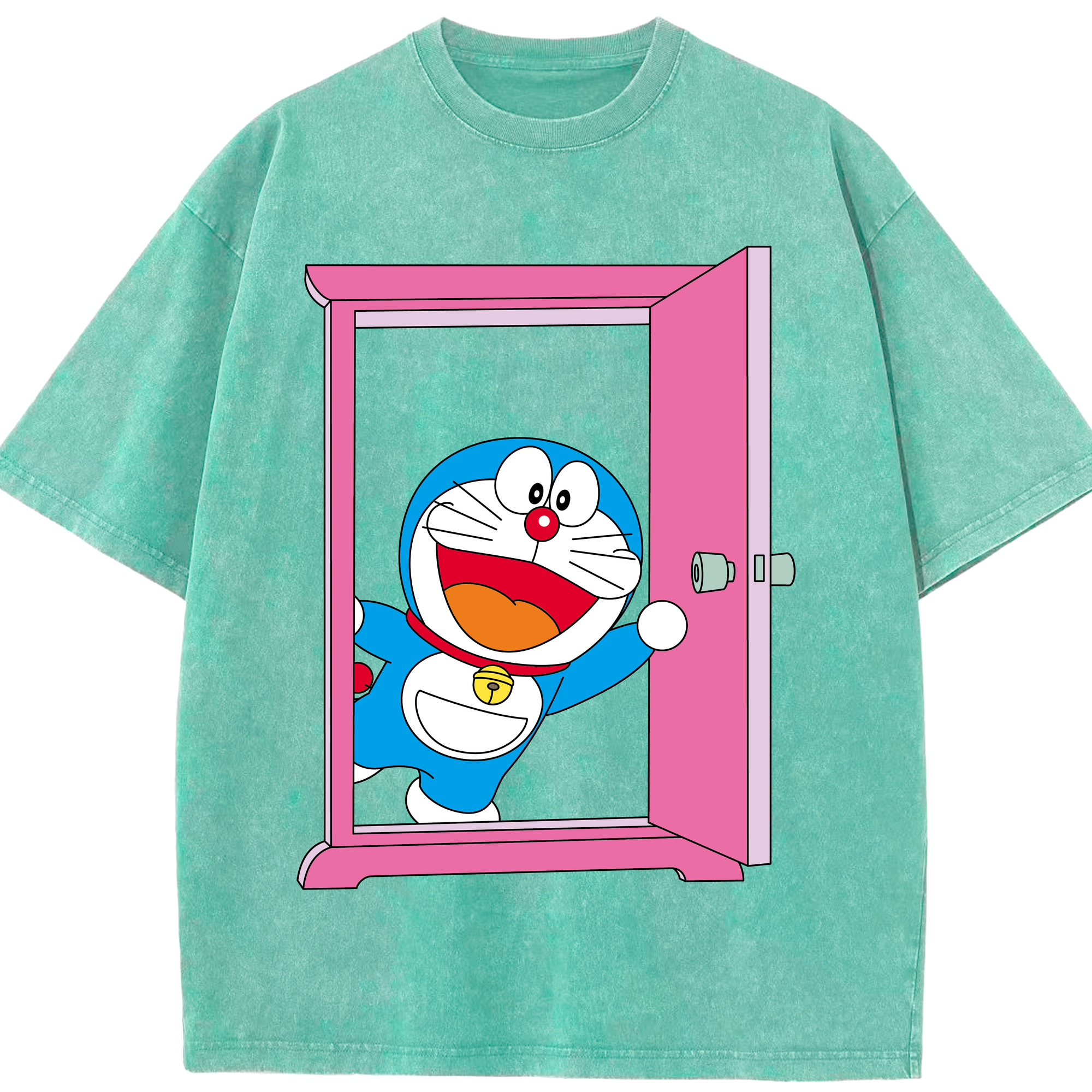 （画像用） ドラえもん Doraemon 綿100% ヴィンテージ風 半袖Tシャツ（フロントプリント）
